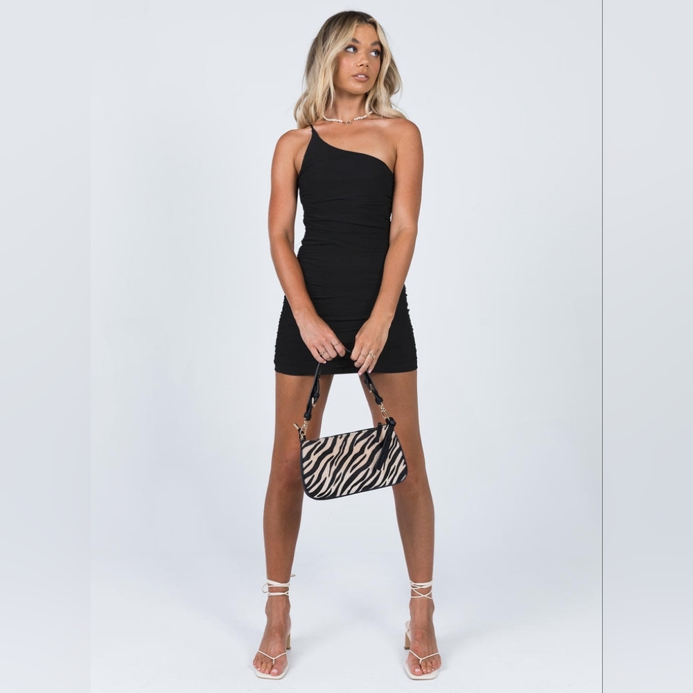 Princess Polly JOCASTA Black Mini Dress Brand New